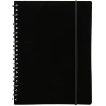 Büngers Notesbog A5, sort – PP-cover med spiral