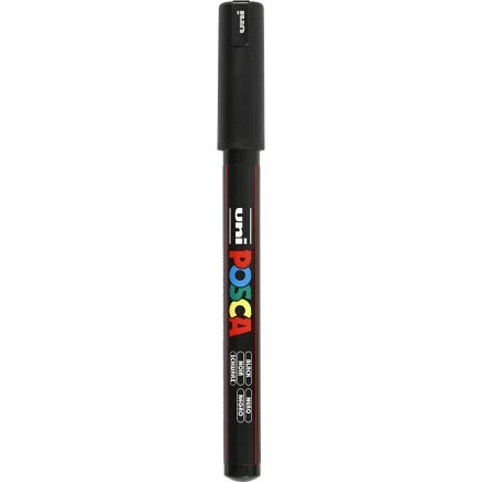 Uni Posca PC-1MR paintmarker, sort (0,7 mm)