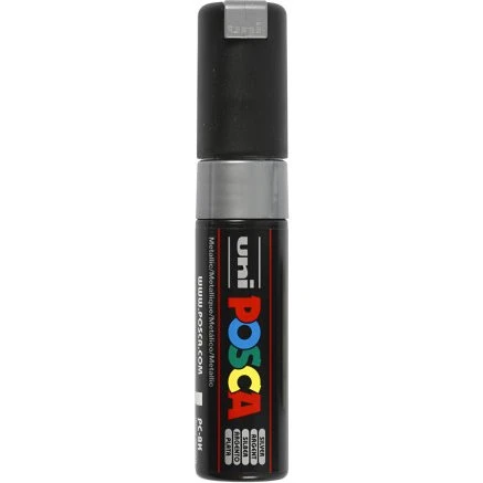 Posca PC-8K tusch 8 mm – sølv