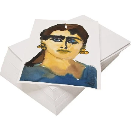 Akvarelpapir A2 180 g – 100 ark, hvid