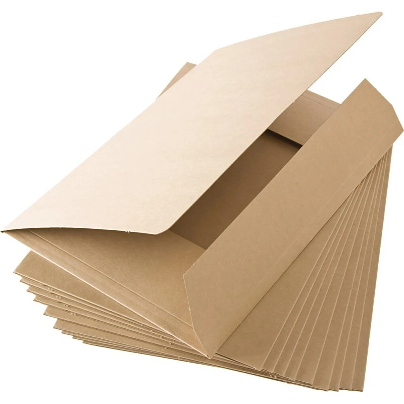 Tegnemappe A4, 10 stk. (brunt karton)