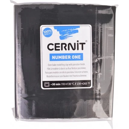 Cernit Modellervoks Unicolor 041 - Sort 250 g