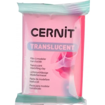Cernit Modellervoks Translucent 130 Rubinrød 56 g