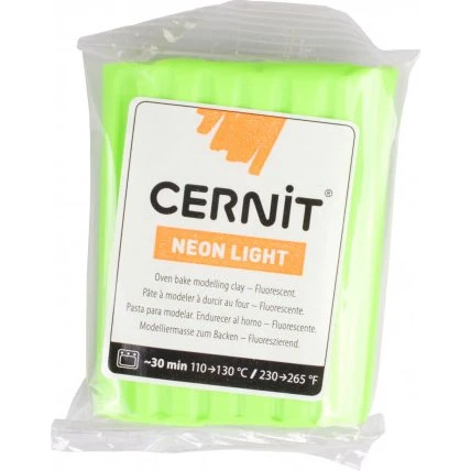 Cernit Modellervoks Neon Grøn 215 56 g