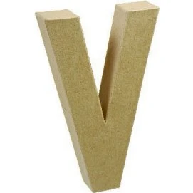 UdenMærke Papbogstav V 20x11,5 cm