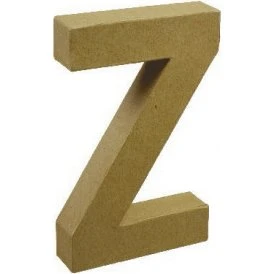 Uden brand Papbogstav Z 20x11,5 cm - Stor