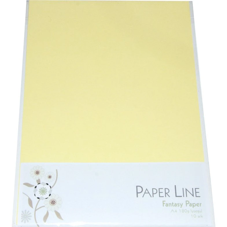 Fantasy A4 karton 10 stk 180 g – lysegul
