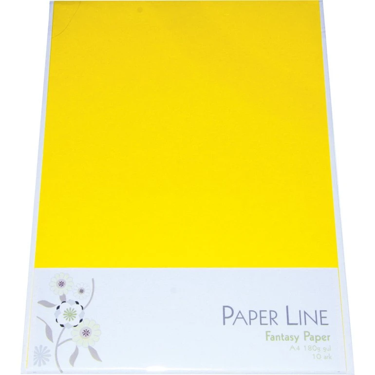 Fantasy A4 karton 180 g 10 stk - Gul