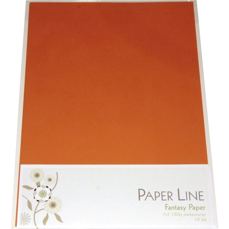 Fantasy A4 karton 180g - Mørk orange (10 stk)