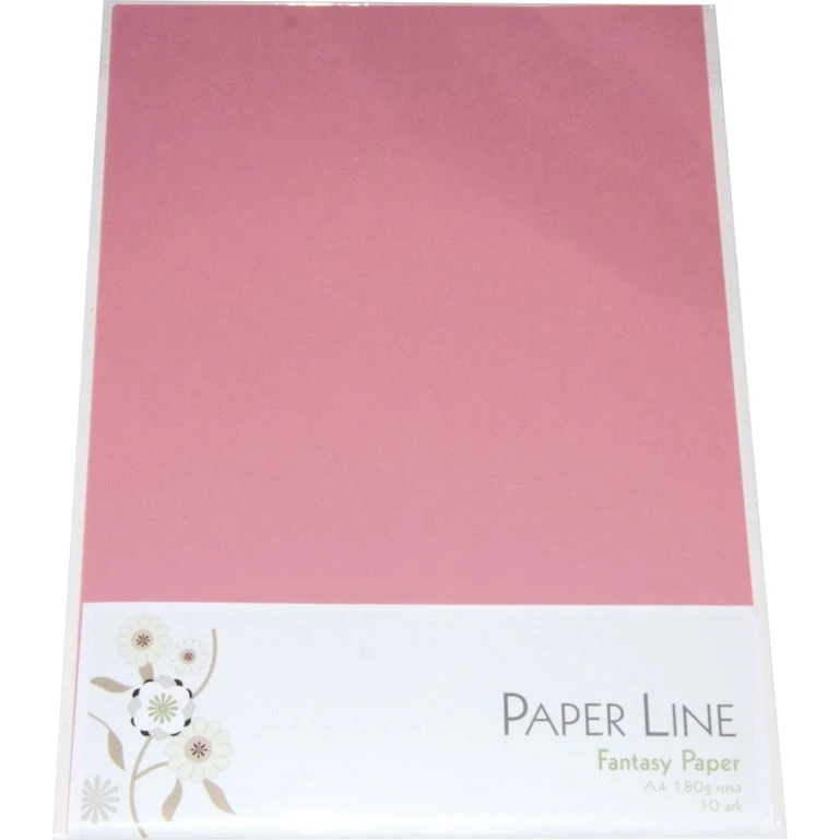 Fantasy A4 karton 180g 10 stk - Rosa