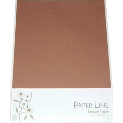 Paper Line Fantasy Karton A4 180 g Lysebrun - 10 ark