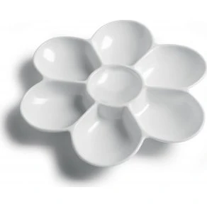 Artino Plastpalette Blomst 7 rum - Hvid