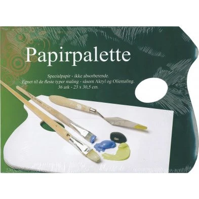 Artino Papirpalette Hvid 23x30,5 cm – 36 ark