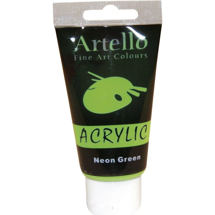 Artello akrylmaling 75 ml – neon grøn