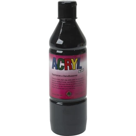 Fantasy Color Akrylmaling Blank, Sort 500 ml
