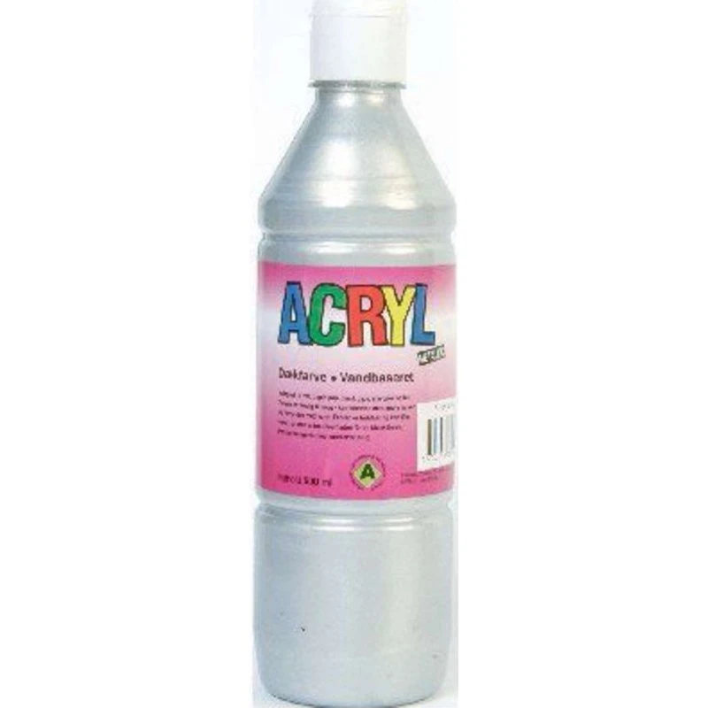 Fantasy Color Akrylmaling Metallic Sølv 500 ml