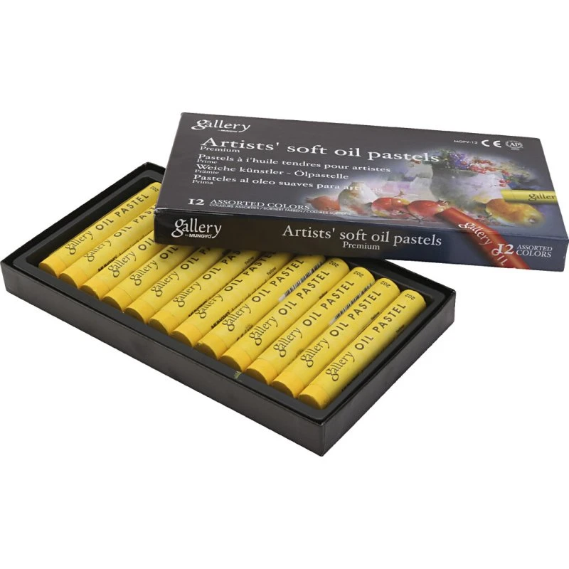 Gallery Artists Soft Oliepastel, Gul 12 stk.