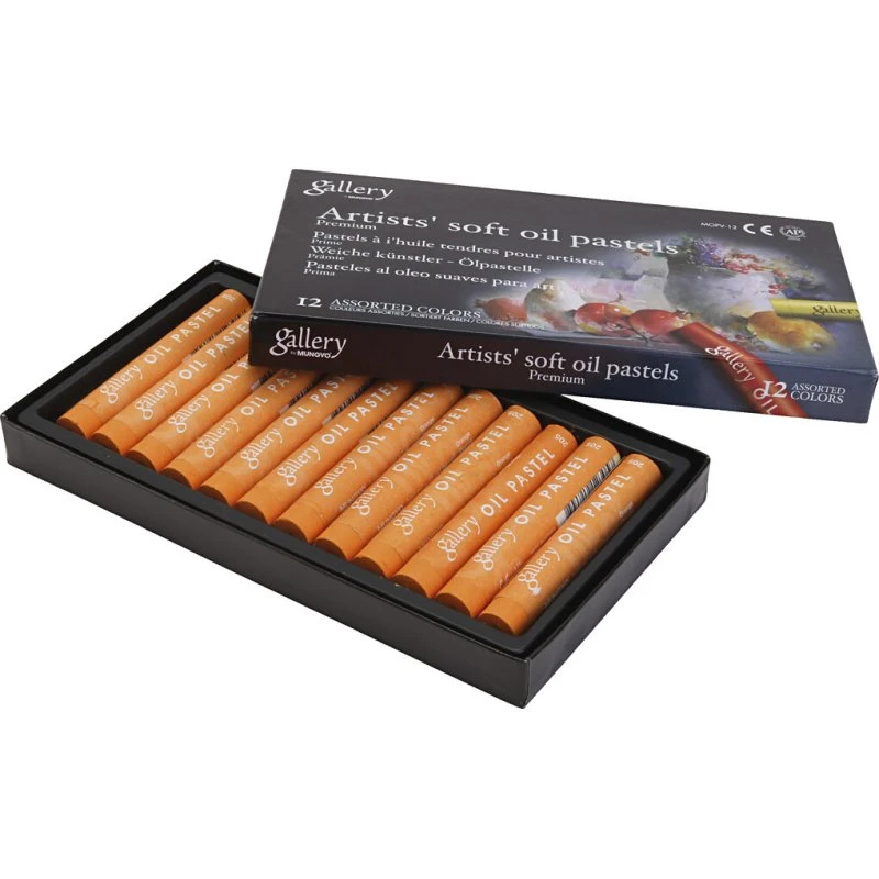 Gallery Artists Soft Oliepastel, Orange, 12 stk.