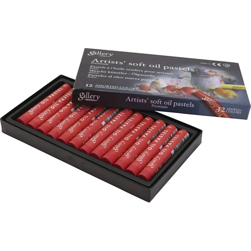Gallery Oliepastel 12 stk. – Skarlagen (7 cm, 11 mm)