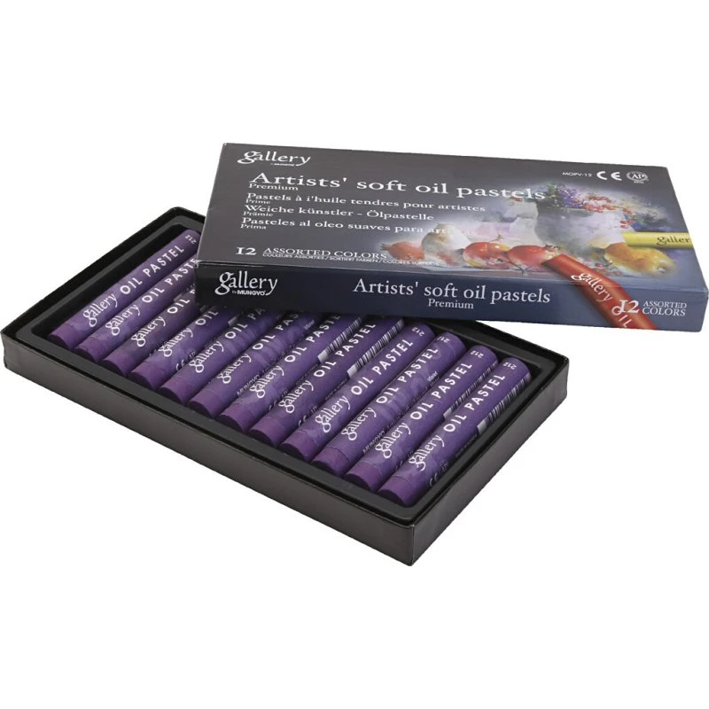 Gallery Artists Soft Oliekridt 12 stk. – Violet