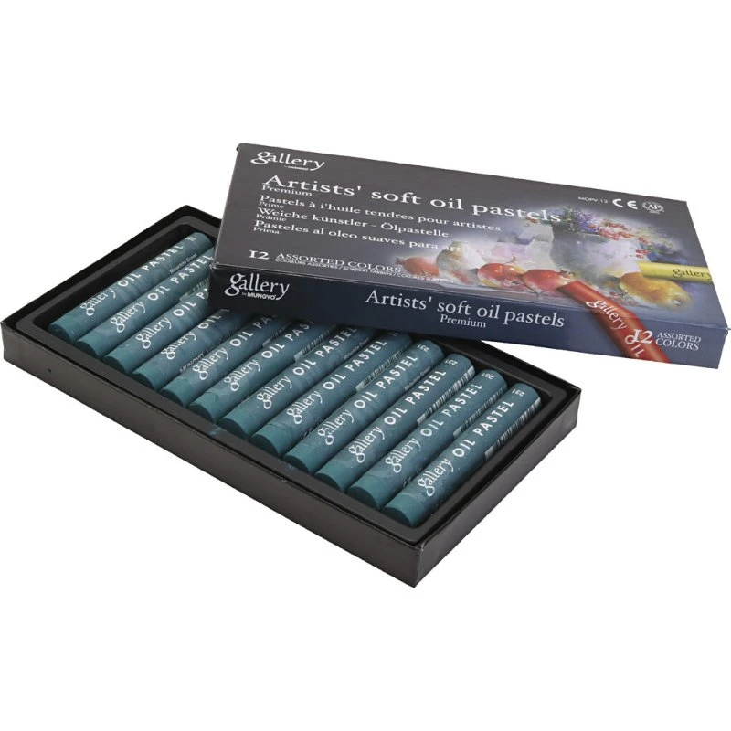 Gallery Oliepastel 12 stk – Malachite Green (11 mm, 7 cm)