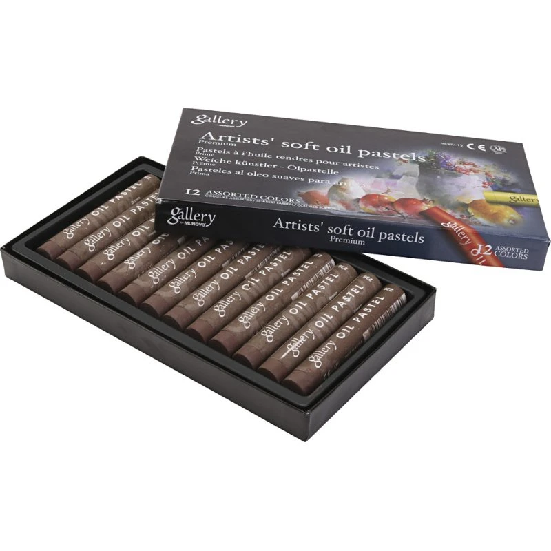 Gallery Artists Oliepasteller, Brun 12 stk