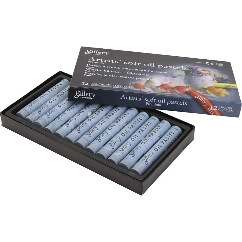 Gallery Artists Soft Oil Pastels - Oliekridt, Grå, 12 stk