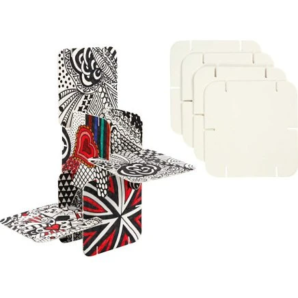 Pusle Konstruktionsbrikker 9,3x9,3 cm 200 stk. hvid