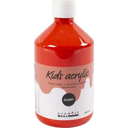 A-color Akrylmaling Blank Rød 500 ml