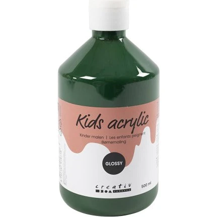A-color Akrylmaling Blank mørk grøn 500 ml