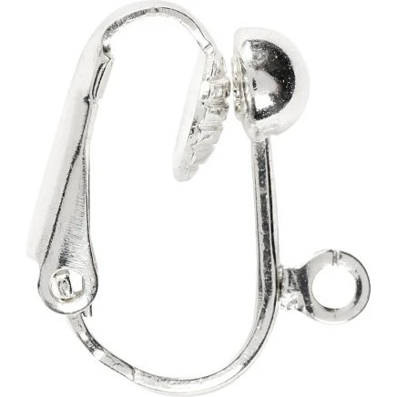 Uden mærke øreclips 16,5x1,5 mm forsølvet, 40 stk