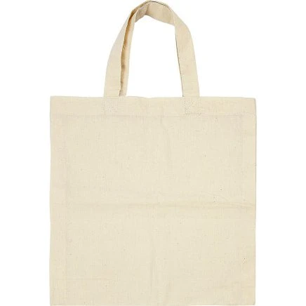 Mulepose 27,5x30 cm 100% bomuld lys natur, 5 stk