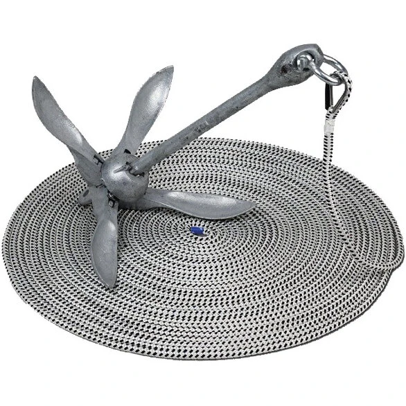 Sammenklappeligt galvaniseret ankersæt 3,2 kg med 10mm×30m tov