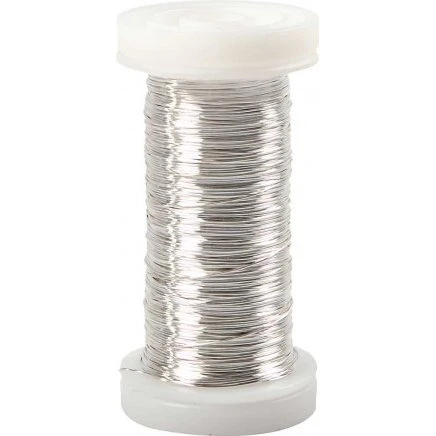 Sølvtråd 0,3 mm forsølvet — 100 m (50 g)