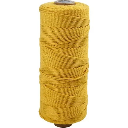 Knyttegarn 1 mm (315 m) – Gul, 220 g