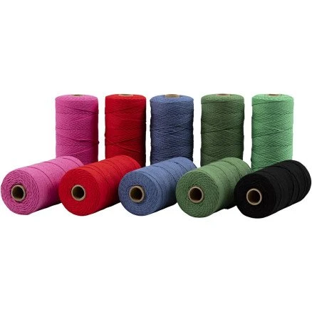 Knyttegarn 1 mm · 315 m · 10x220 g – Tynd 12/12, stærke farver