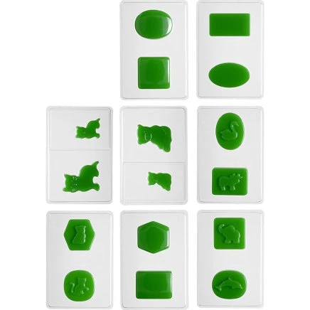 Støbeforme i klar plast, 16 stk.