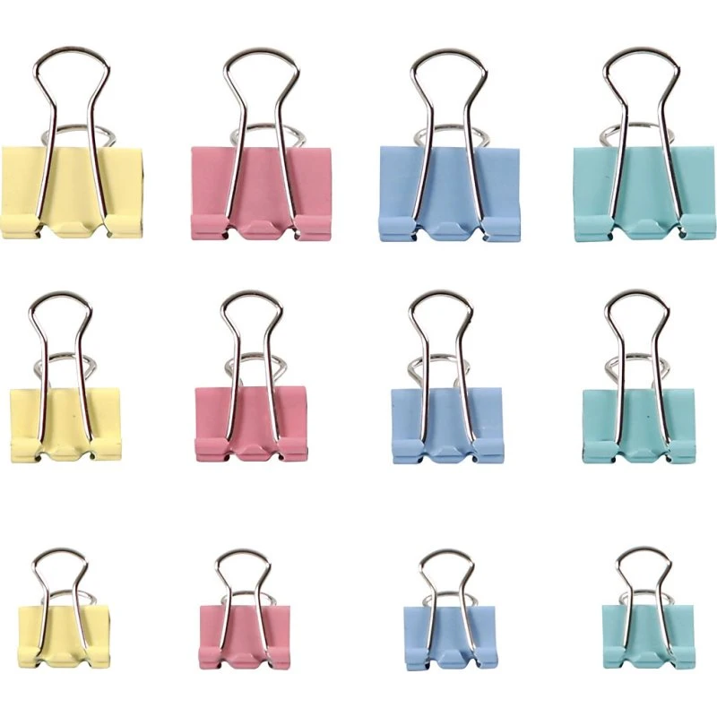 Universal Klemmer 15/19/25 mm, pastelfarver, 30 stk