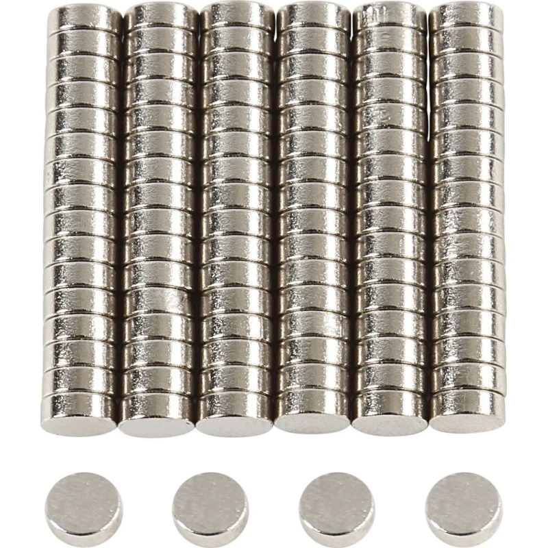 Powermagnet Ø5 mm x 2 mm – 100 stk.