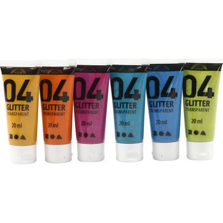 A-Color Akrylmaling Glitter 6x20 ml