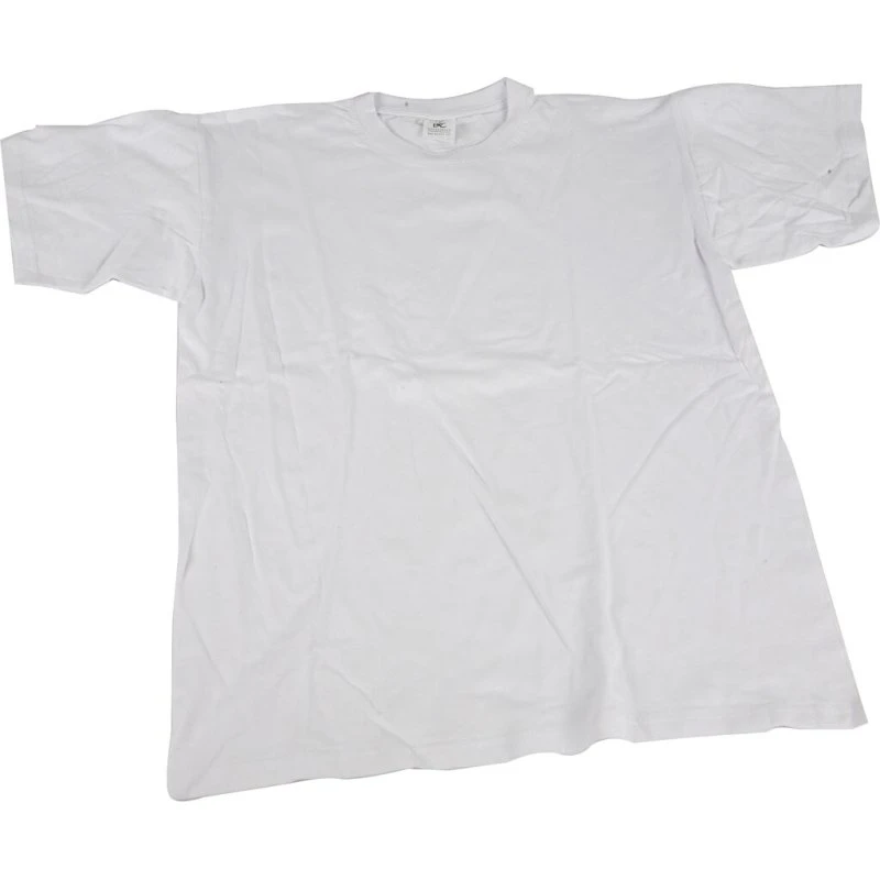 Basic Blank T-shirt til maling B:32 cm Str.3-4 år Rund hals Hvid