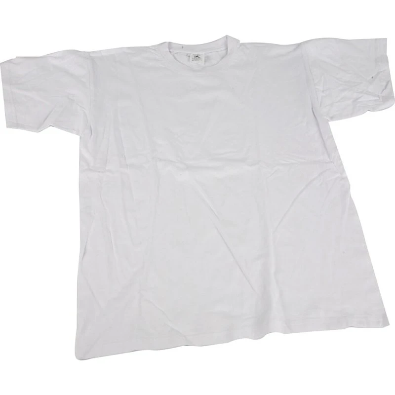 Blank T-shirt til maling, hvid, str. S (B 48 cm) rund hals