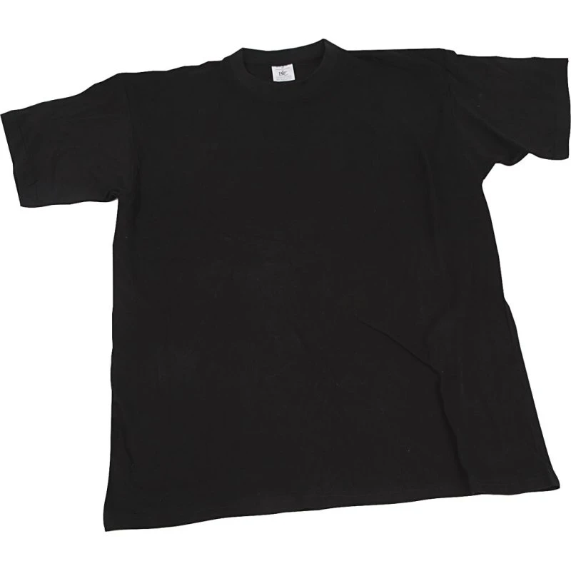 Blank T-shirt til maling, B 36 cm, str. 5-6 år, sort