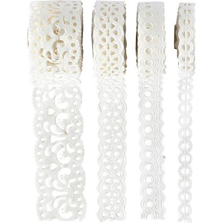 Papirblonde selvklæbende 8–23 mm hvid, 4x2 m