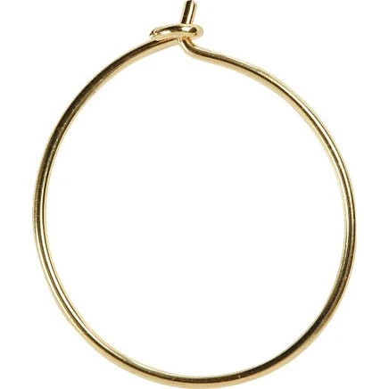 Uden mærke Creoler 20 mm forgyldt, 8 stk.