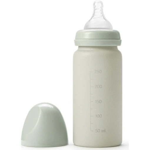 Elodie Glas Sutteflaske 250 ml Mineral Green med Silikone-sut 0M+