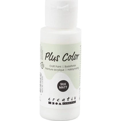 Plus Color Hobbymaling Akrylfarve Hvid 60 ml