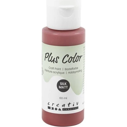 Plus Color Hobbymaling 60 ml – gammel rød