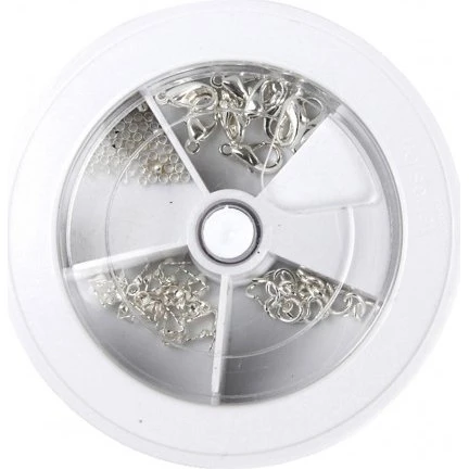 Smykke Startsæt med forsølvet wire og beslag, 1 sæt