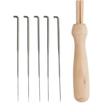 Filtenåleholder L 9 cm – træholder til 1 nål